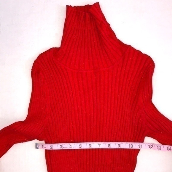 Apostrophe Turtleneck Knit Long Sleeve Blouse - Picture 3 of 6
